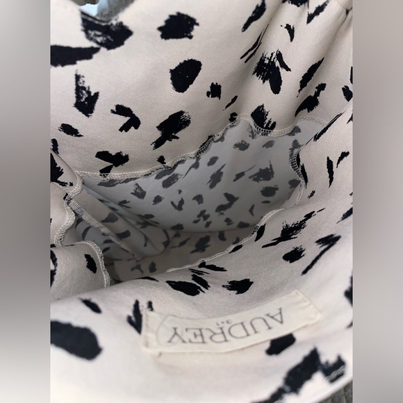 AUDREY 3+1 Leopard Speckled Ink Blot Print Tie Strap Midi Slip Style Dress EUC - Picture 14 of 16